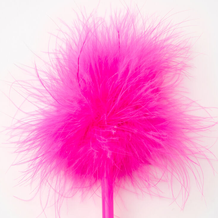 Fluffy Marabou Feather Pen - Pink,