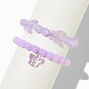 Purple Ombr&eacute; Butterfly Stretch Bracelets - 2 Pack,