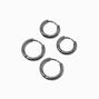 Silver-tone Titanium Hoop Earrings - 2 Pack,