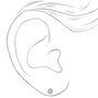 Silver Fireball Clip On Stud Earrings,