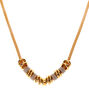 Gold Glitter Ring Statement Necklace - Silver,