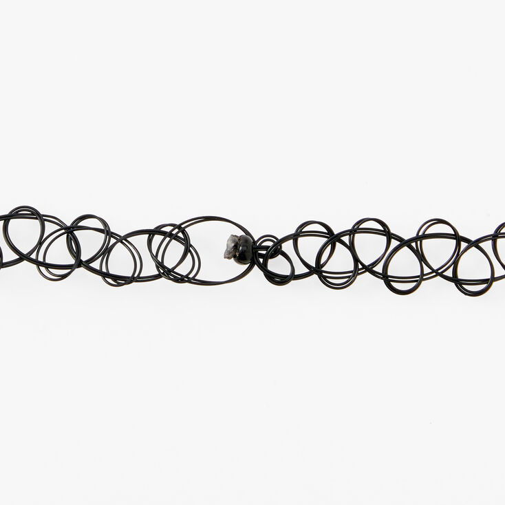 Black Cat Mood Tattoo Choker Necklace,