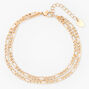 Gold Double Chain Link Anklet,