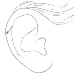 Anneau pour piercing au cartilage 0,8&nbsp;mm zircon cubique en titane couleur argent&eacute;e,