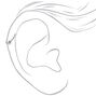 Silver-tone Titanium Cubic Zirconia 20G Cartilage Hoop Earring,