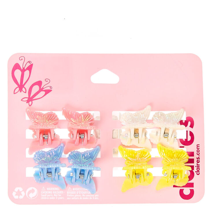 Claire S Club Pastel Mini Butterfly Clips 8 Pack Claire S Us