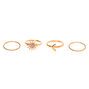 Gold Celestial Midi Rings - 4 Pack,