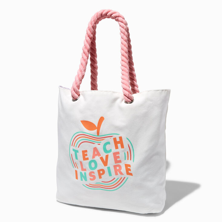 &quot;Teach Love Inspire&quot; Teacher Tote Bag,