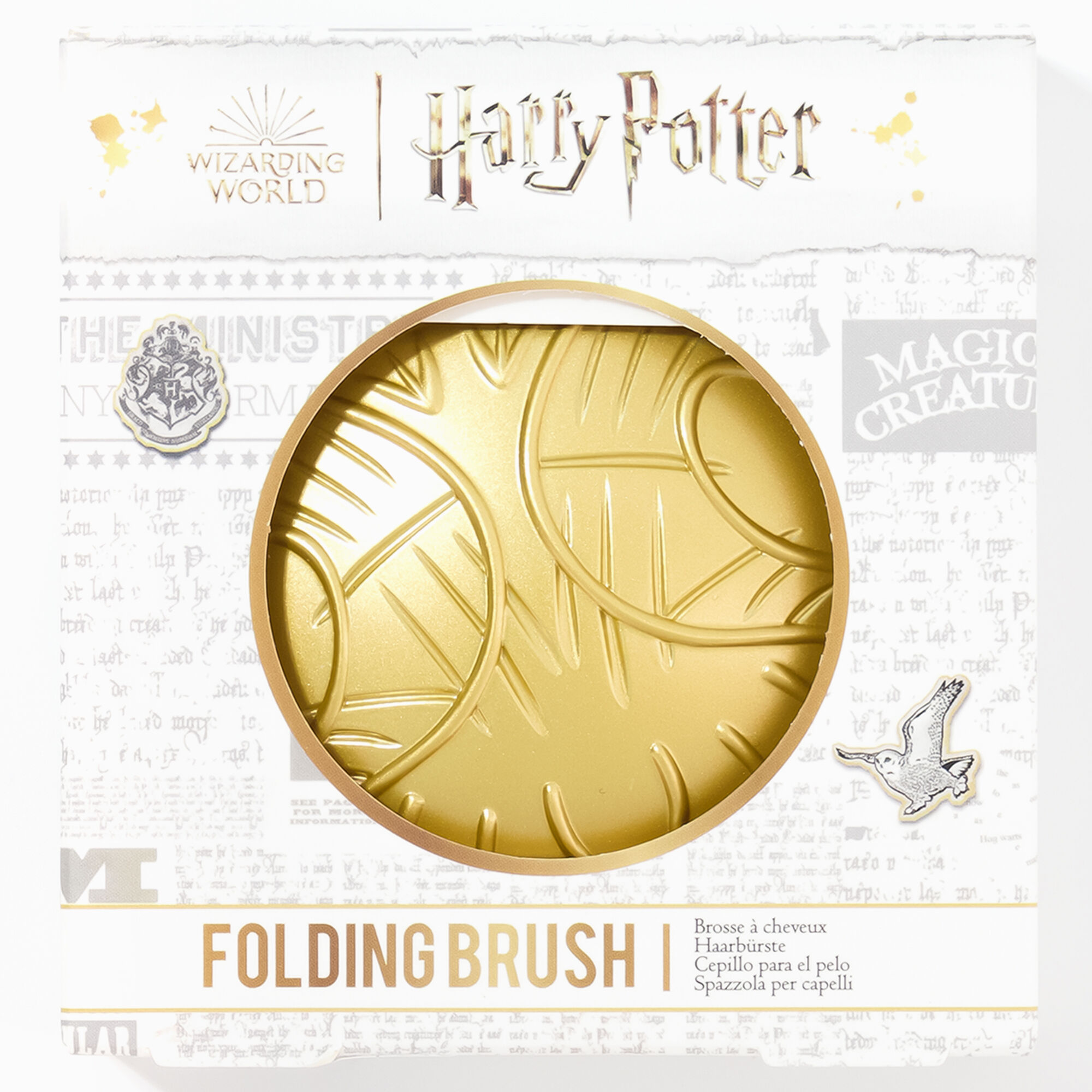 View Claires Harry Potter en Snitch Folding Hair Brush Gold information