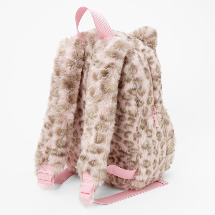 Claire's Club Furry Pink Cat Small Backpack | Claire's US