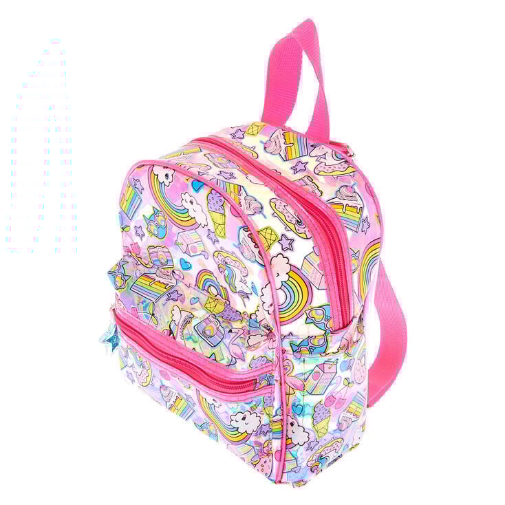 Petit sac &agrave; dos ic&ocirc;ne licorne arc-en-ciel - Rose,