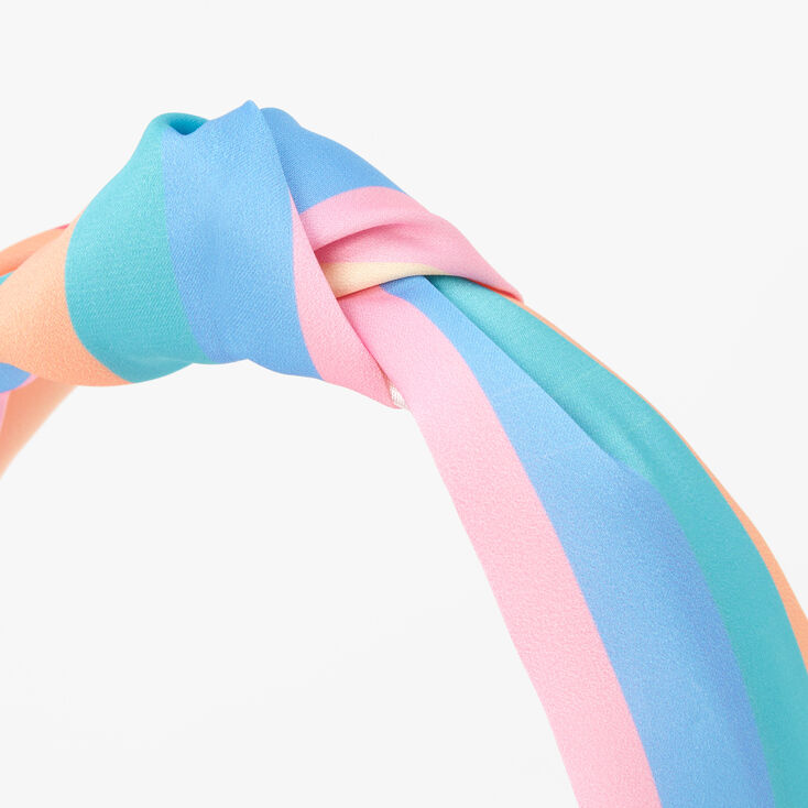 Rainbow Striped Knotted Headband,