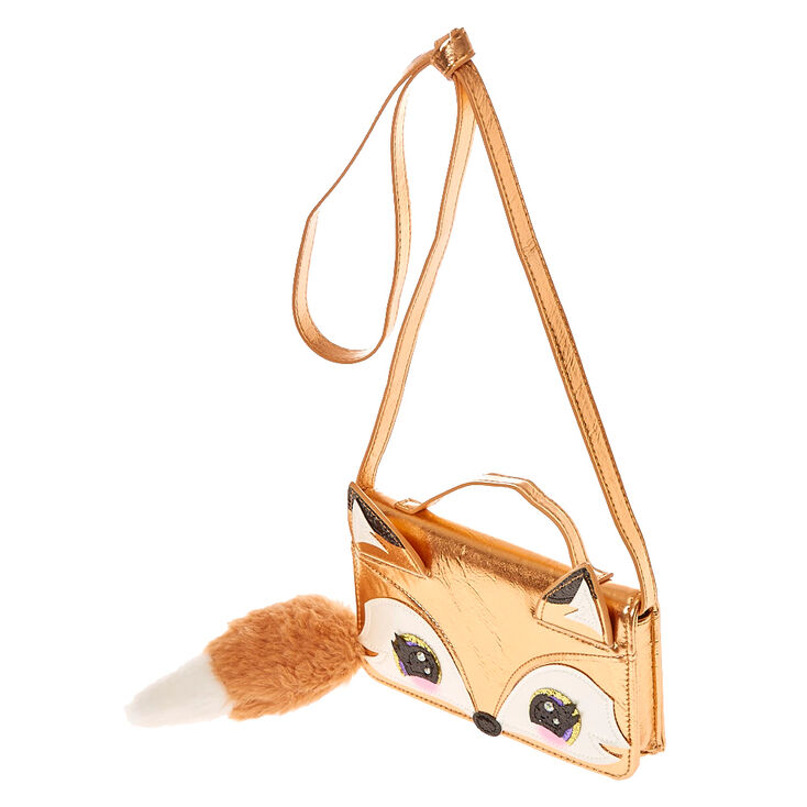Francesca the Fox Golden Metallic Crossbody Wallet,