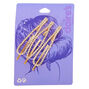 Gold Rhinestone Oval Bobby Pins - 3 Pack,