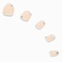 Faux ongles vegan autocollants stiletto nude en perles d&rsquo;imitation - Lot de 24,