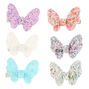 Claire&#39;s Club Glitter Butterfly Hair Clips - 6 Pack,
