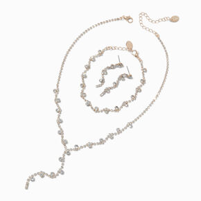 Rose Gold-tone Princess Jewelry Set - 3 Pack,