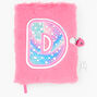 Bejeweled Initial Fuzzy Lock Diary - D,