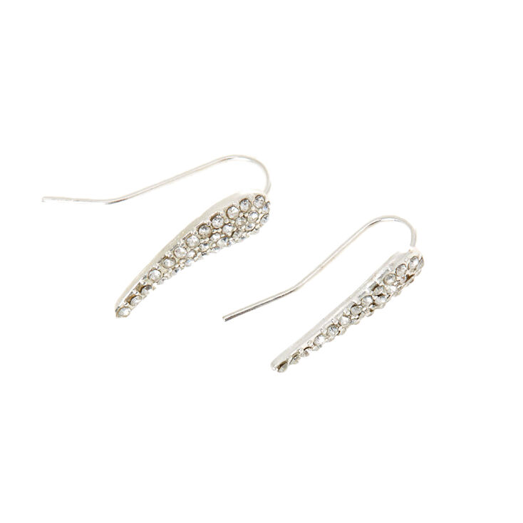 Claire's Bijoux d'oreille aile 2,5 cm couleur argenté