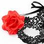 Day Of The Dead Lace Mask - Black,
