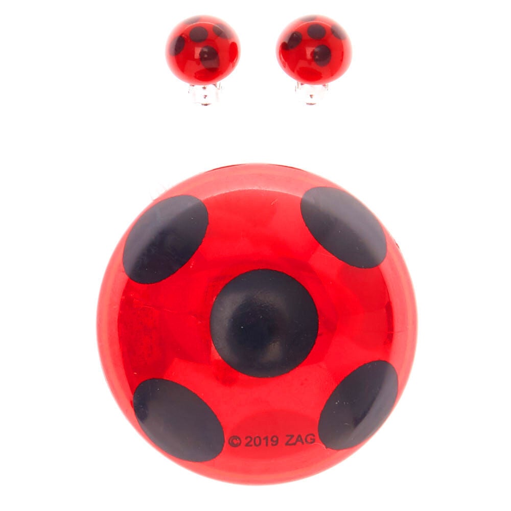 Miraculous Ladybug Clip on Earrings and Yoyo Red