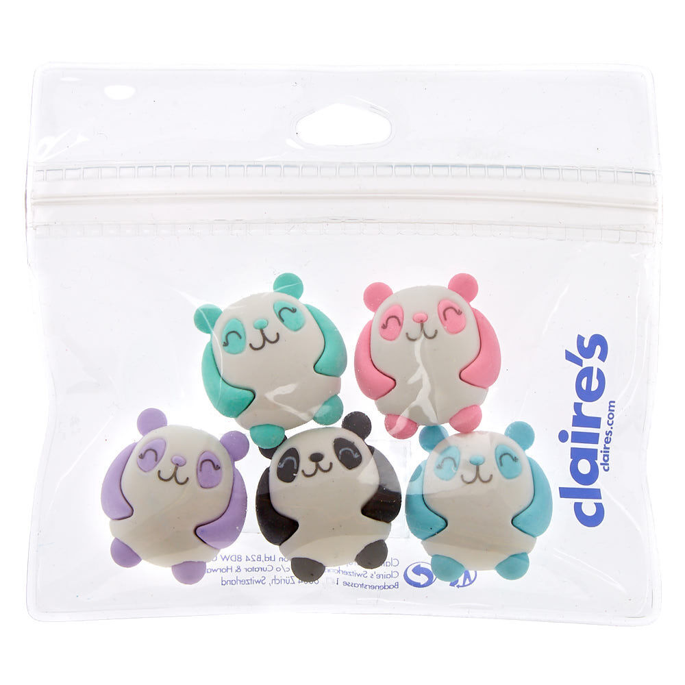 Pastel Panda Erasers - 5 Pack,
