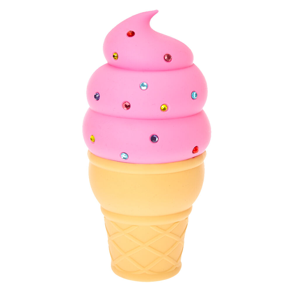 Trousse cornet de glace rose,