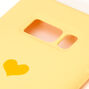 Coque de portable jaune avec c&oelig;ur - Compatible avec Samsung Galaxy S8,