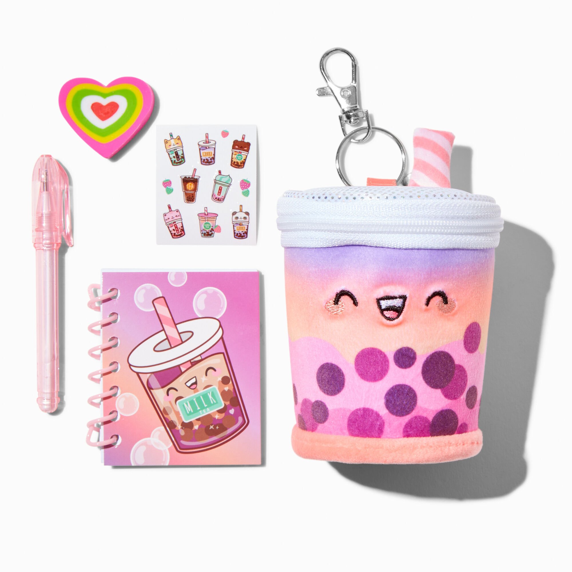 View Claires Boba 4 Stationery Set Pink information