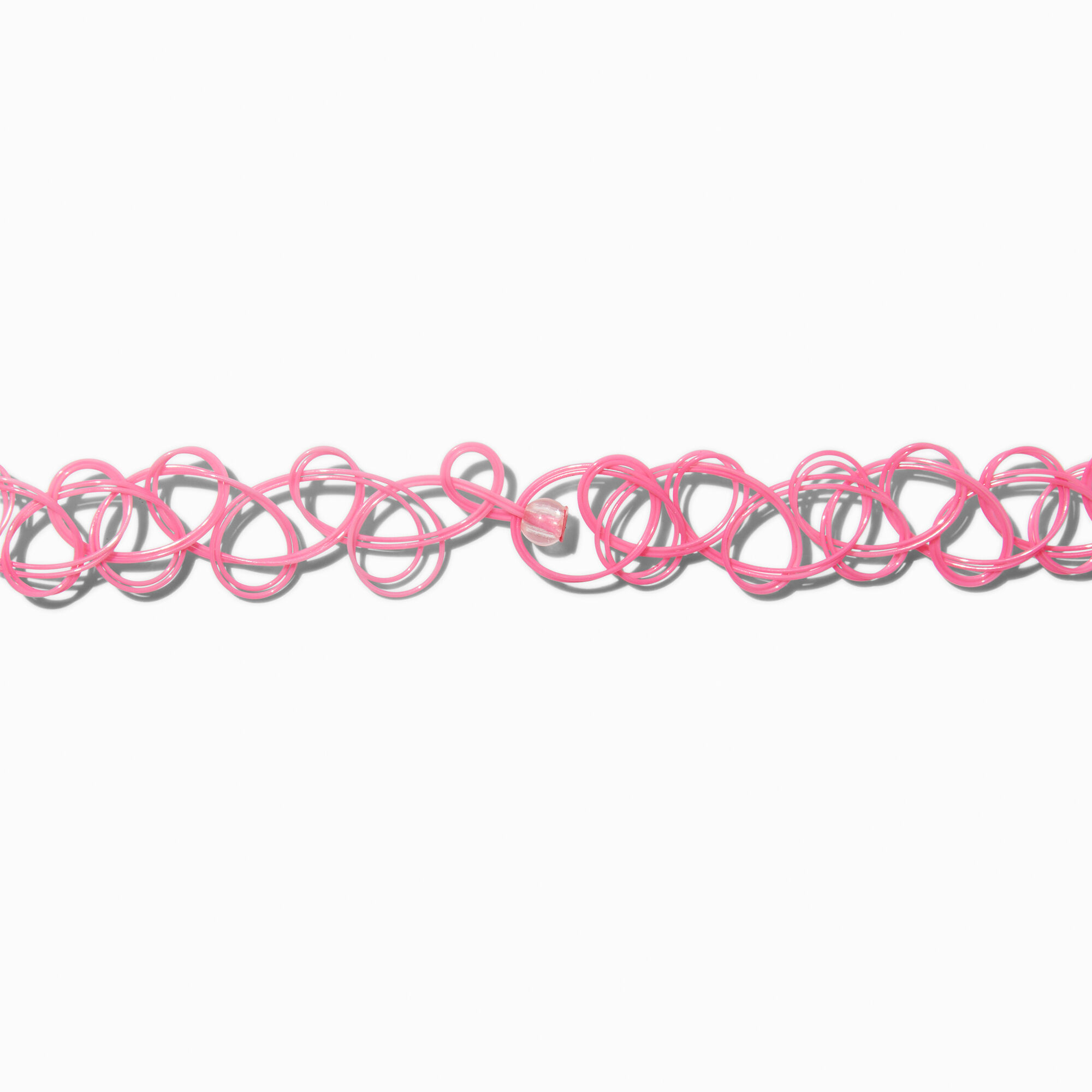 Ras-de-cou effet tatouage rose marguerite arc-en-ciel Claire's Club,