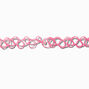 Claire&#39;s Club Rainbow Daisy Pink Tattoo Choker Necklace,