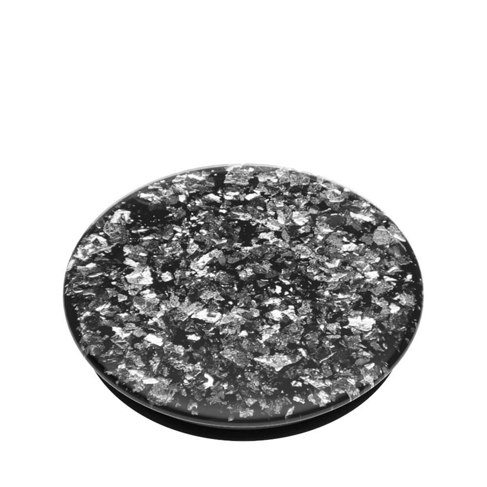 PopGrip PopSockets interchangeable - Confettis noirs métallisés,