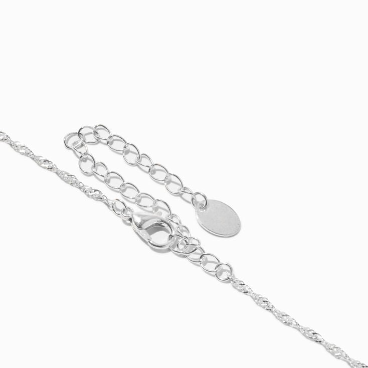 Silver-tone Large Script Initial Pendant Necklace - L,