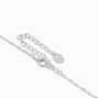 Silver-tone Large Script Initial Pendant Necklace - L,