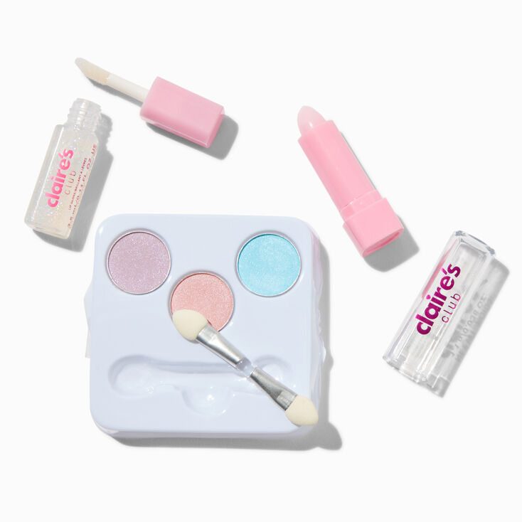 Mini palette compacte de maquillage et bo&icirc;te en fer licorne perle d&#39;imitation c&oelig;ur Claire&#39;s Club,