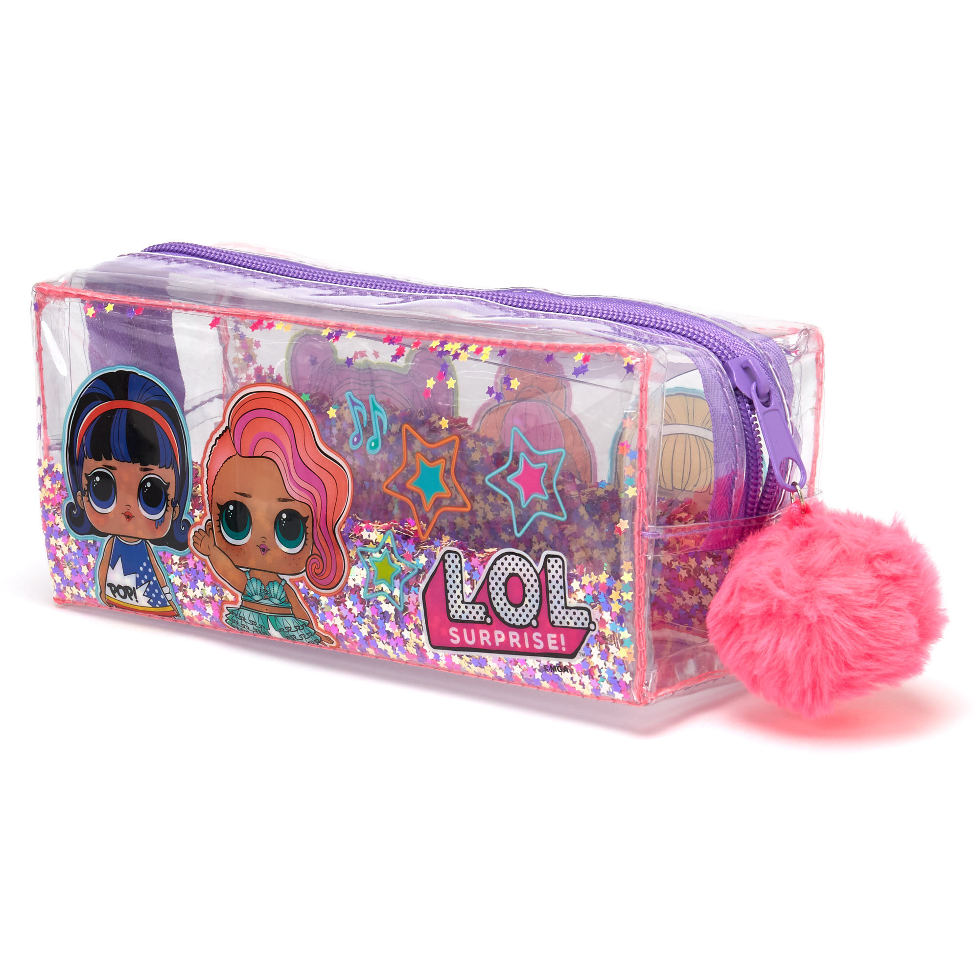 L.O.L. Surprise Glitter Pencil Case Clear