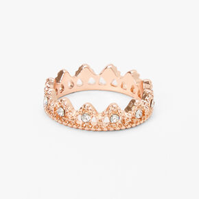 Rose Gold Crown Ring,
