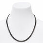 Hematite Cuban Chain 20&quot; Necklace,