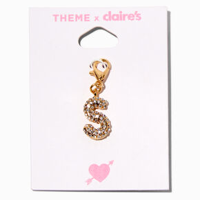 T H E M E x Claire&#39;s Gold-tone S Initial Charm,