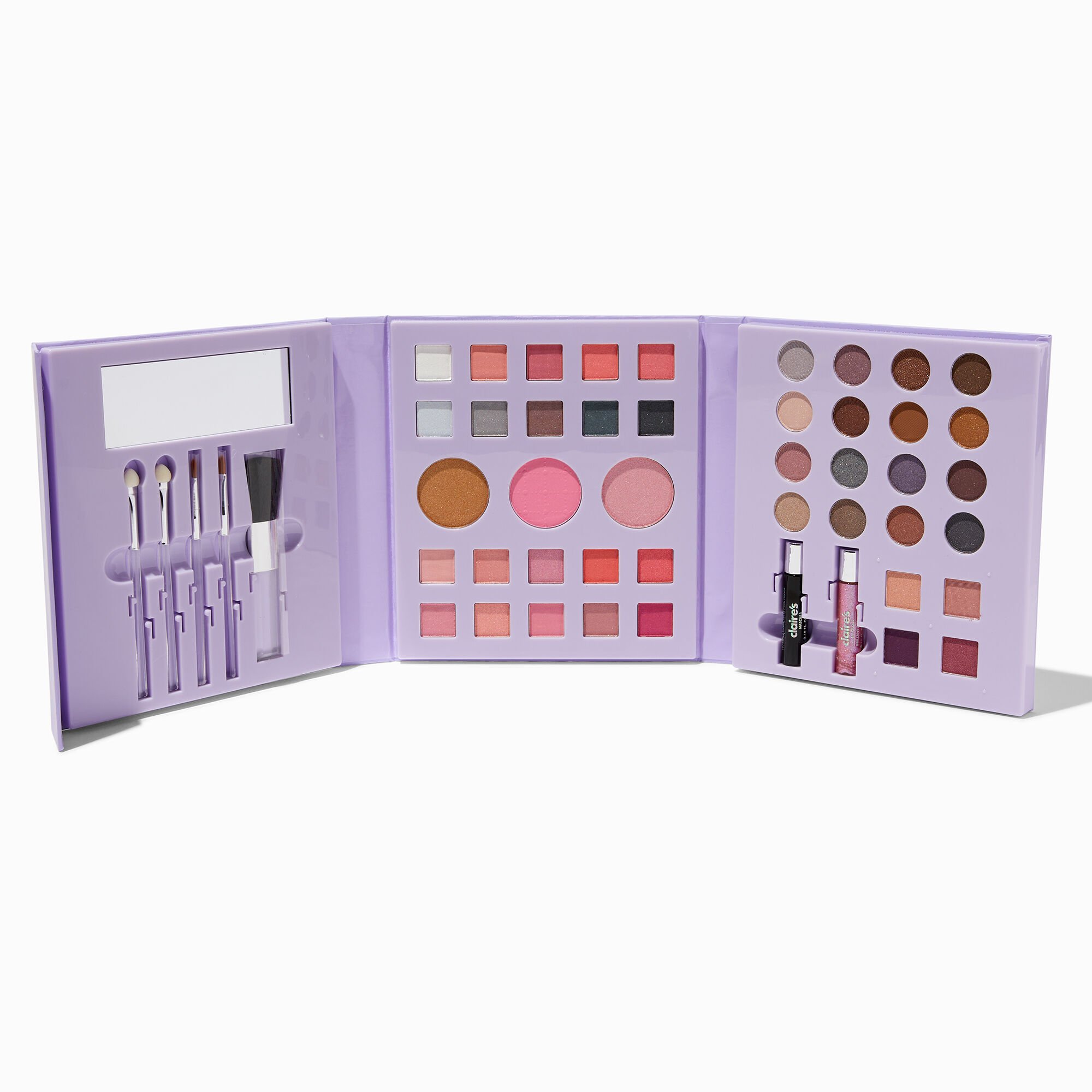 View Claires Quilted 48 Piece Makeup Set Lilac information