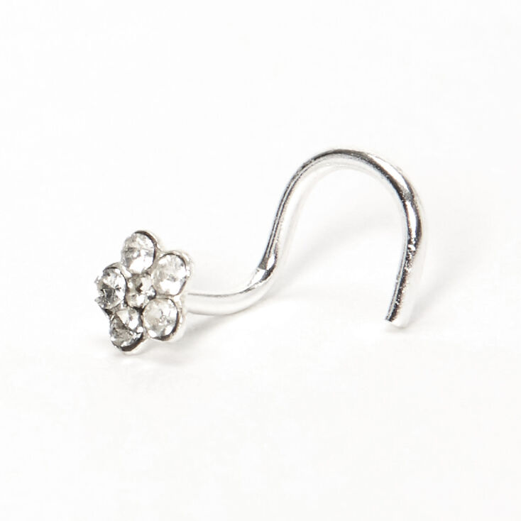 Sterling Silver 22G Dainty Daisy Nose Stud,