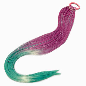 Purple, Mint, &amp; Tinsel Ombr&eacute; Faux Hair Tie,