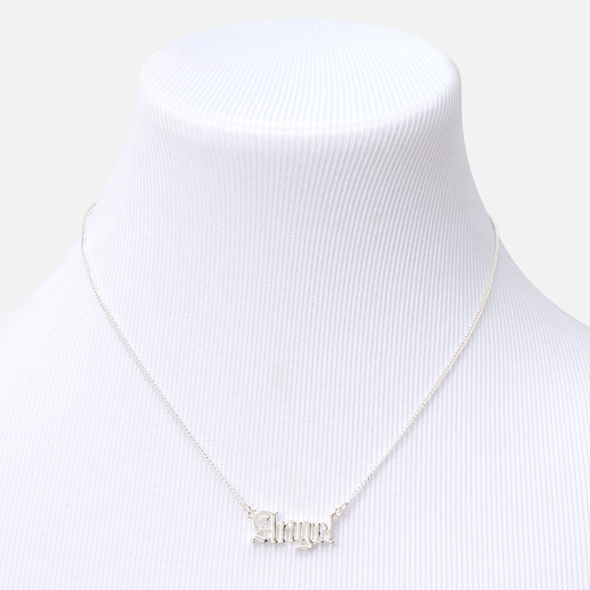 Silver "Angel" Necklace & Earrings Set - 2 Pack,