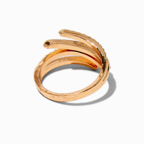 Gold-tone Embellished Twist Ring ,