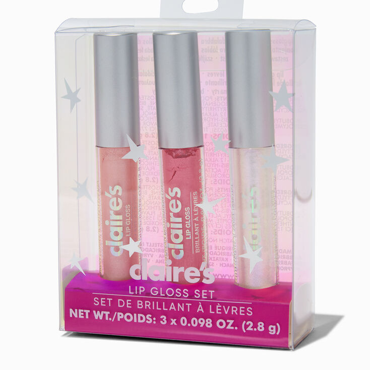Pink Mini Lip Gloss Set - 3 Pack ,