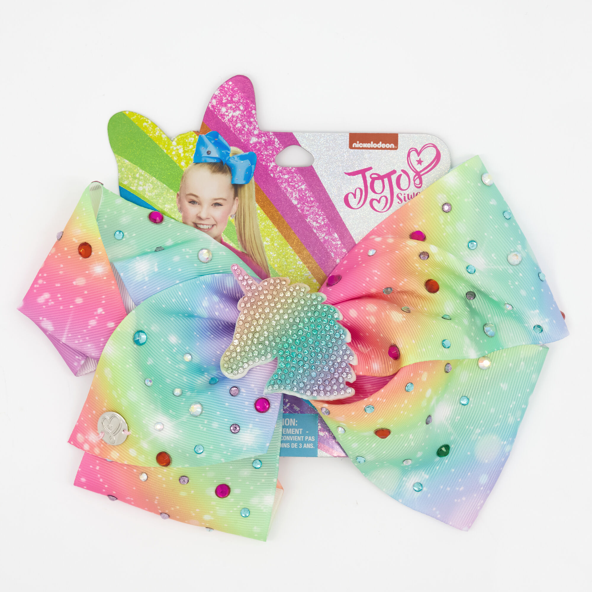 Claire's Gros nœud pour cheveux JoJo Siwa™ - Arc-en-ciel