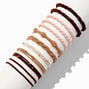 Boho Brown &amp; Pink Hair Ties - 12 Pack ,