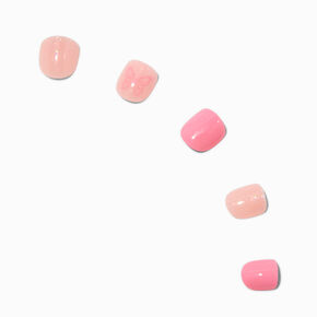 Claire&#39;s Club Pink Butterfly Glitter Press On Vegan Faux Nail Set - 10 Pack,
