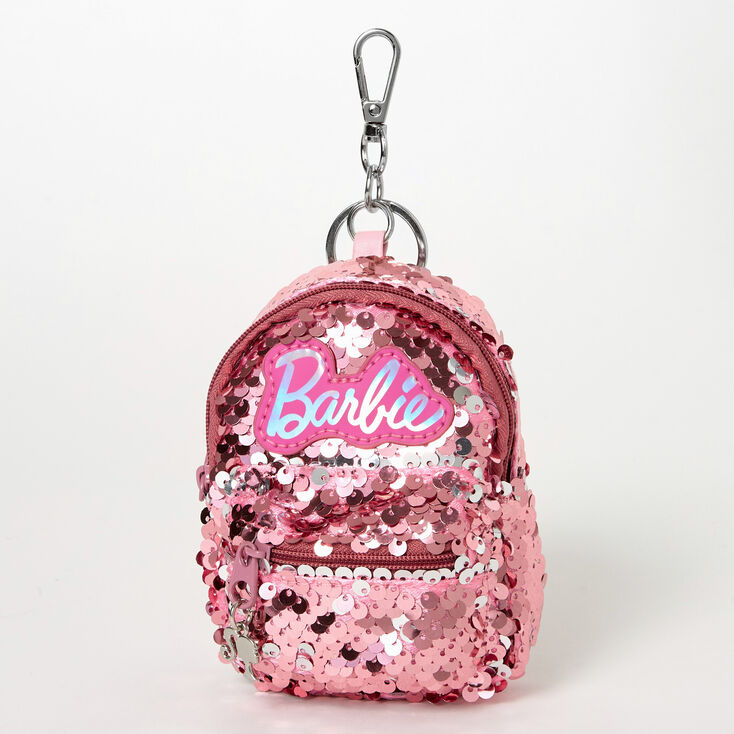 Barbie&trade; Glitter Mini Backpack Keychain - Pink,
