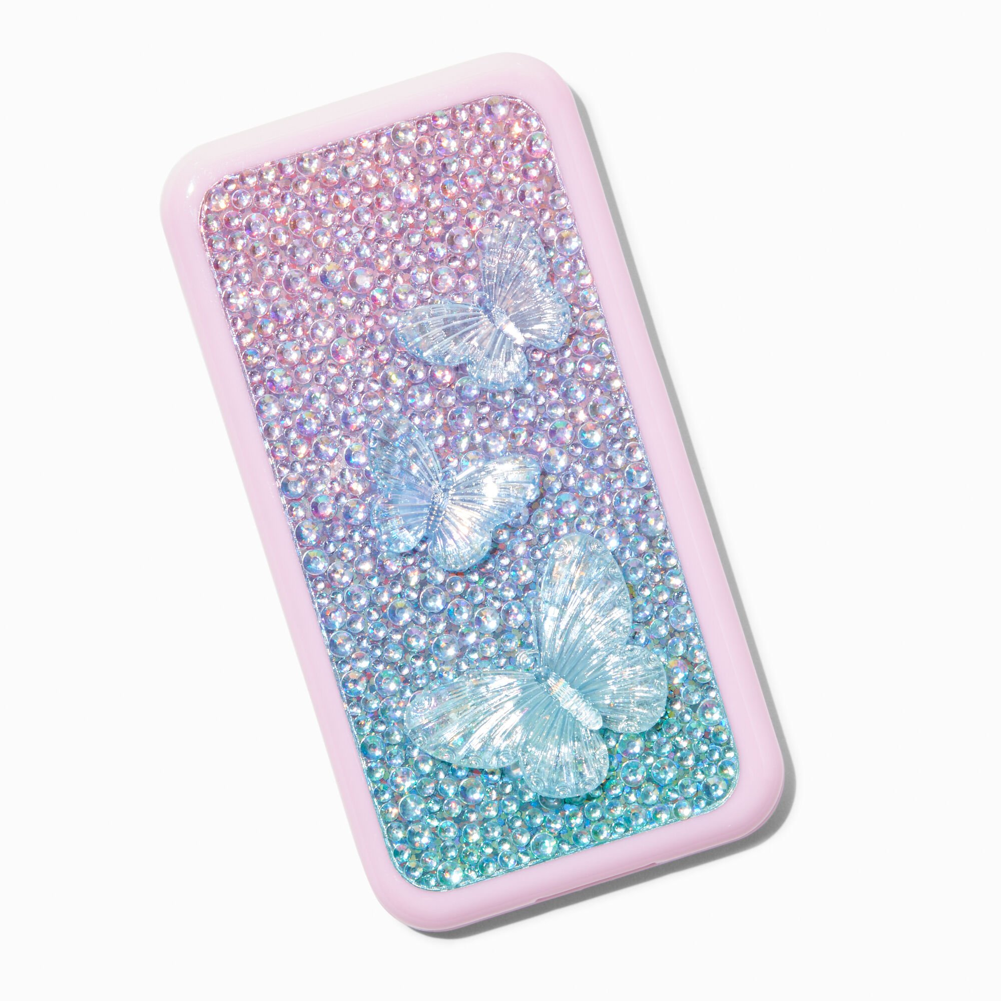 Pink Butterfly Bling Cell Phone Makeup Set,